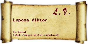 Laposa Viktor névjegykártya